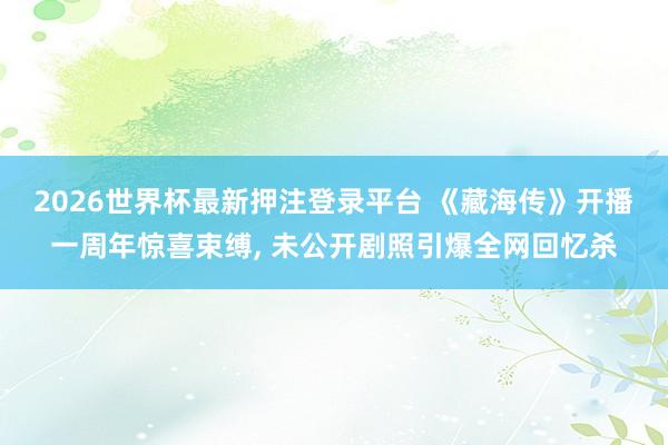 2026世界杯最新押注登录平台 《藏海传》开播一周年惊喜束缚， 未公开剧照引爆全网回忆杀