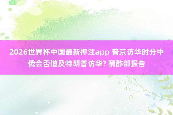 2026世界杯中国最新押注app 普京访华时分中俄会否道及特朗普访华? 酬酢部报告