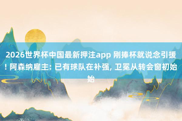 2026世界杯中国最新押注app 刚捧杯就说念引援! 阿森纳雇主: 已有球队在补强， 卫冕从转会窗初始